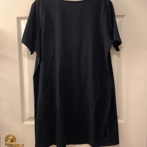 ROMAN’S BLACK KNIT NIGHTIE SZ 14/16 (M) 100% COTTON PLEATED FRONT - Picture 4 of 5